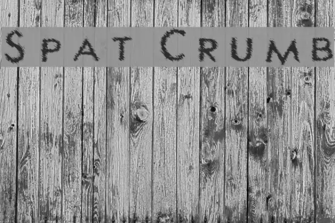 Spat Crumb Font examples