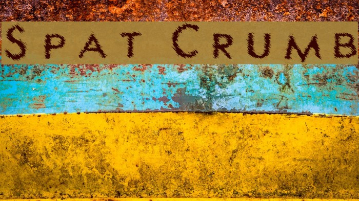 Spat Crumb Font examples