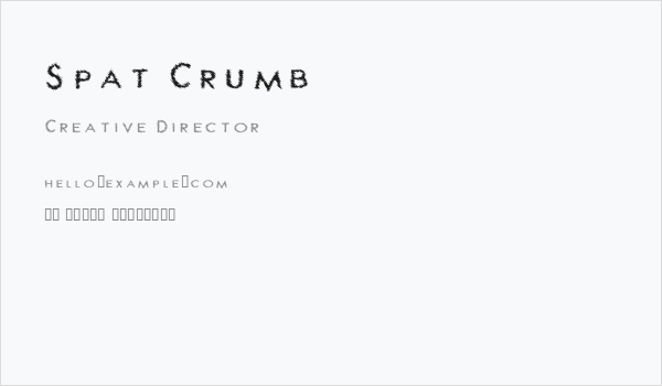 Spat Crumb Business Card