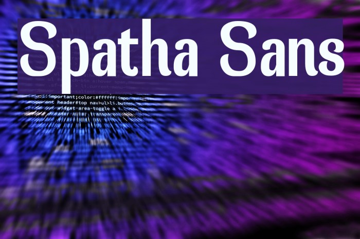 Spatha Sans Example 1