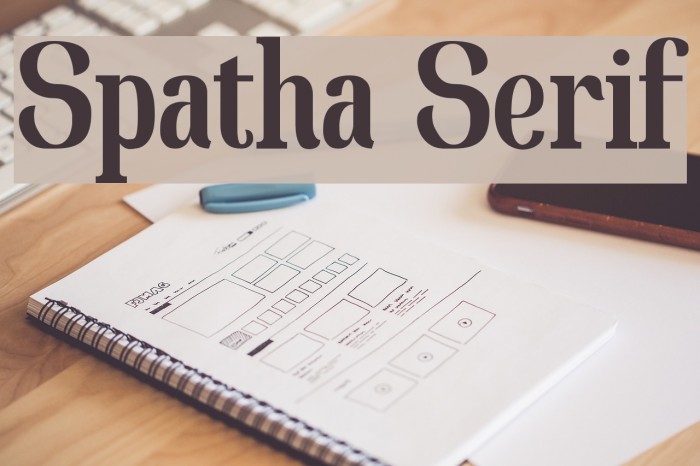 Spatha Serif Polices examples