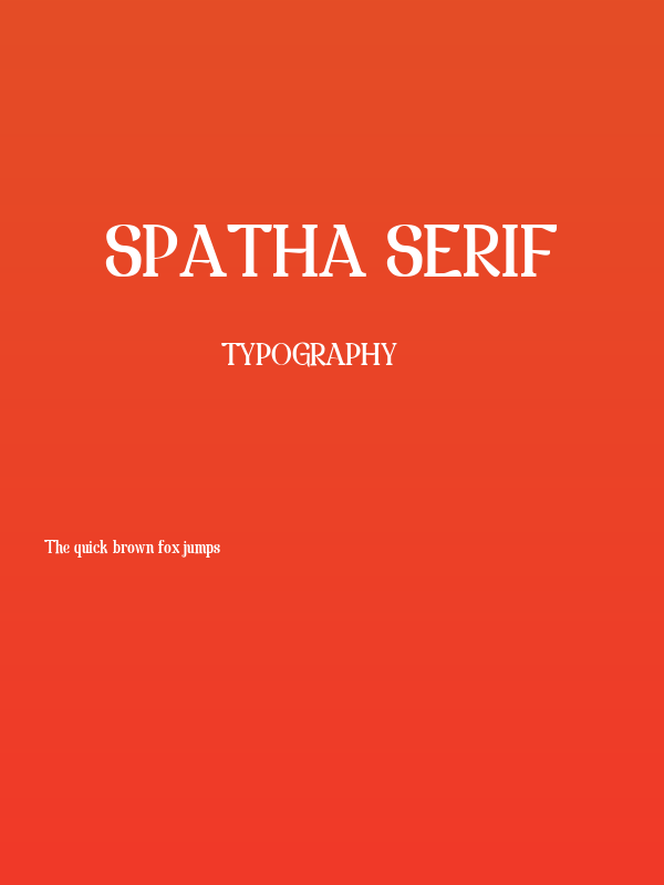 Spatha Serif Poster