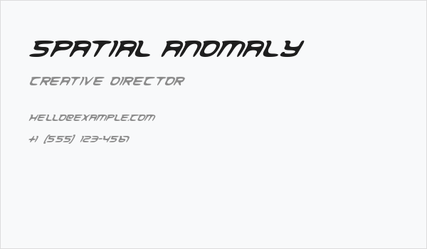 Spatial Anomaly Business Card