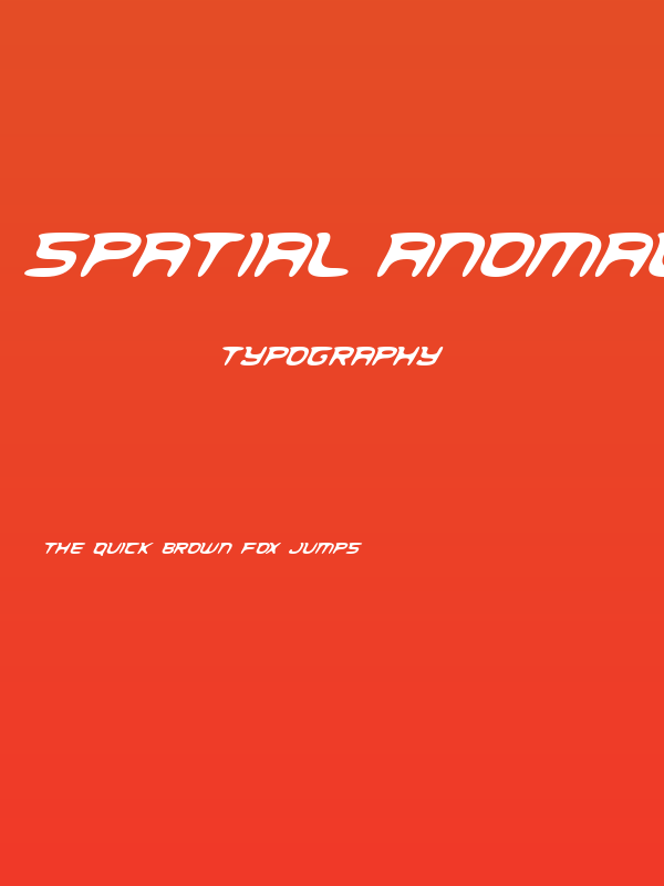 Spatial Anomaly Poster