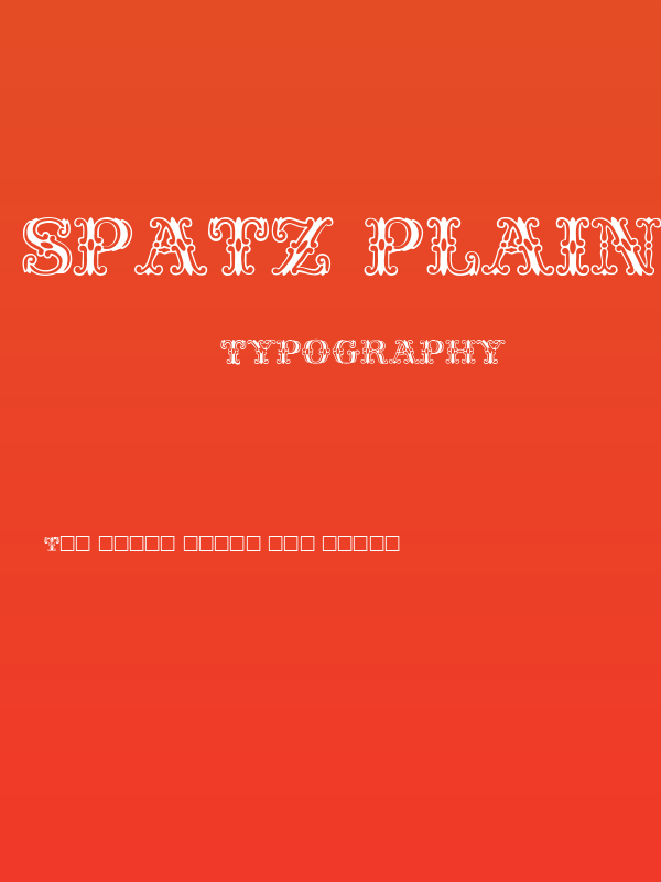 Spatz Plain Poster