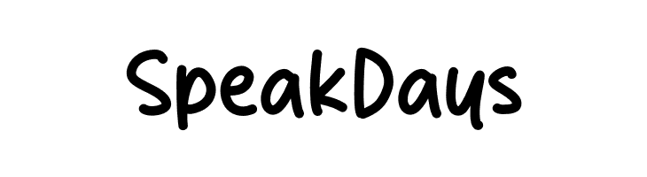 Speak Days  フリーフォントのダウンロード