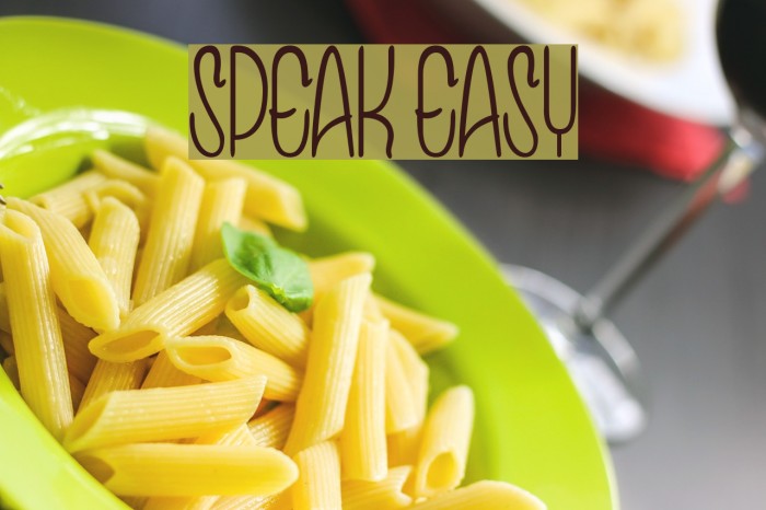 Speak Easy Font examples