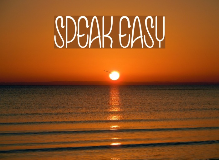 Speak Easy Font examples