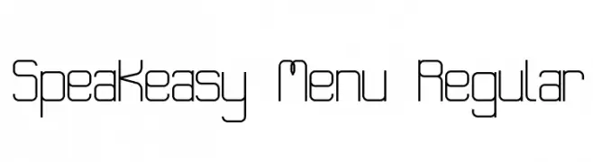 Speakeasy Menu Regular  नि: शुल्क फ़ॉन्ट्स डाउनलोड