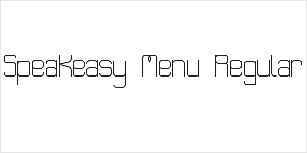 Speakeasy Menu Regular Logo
