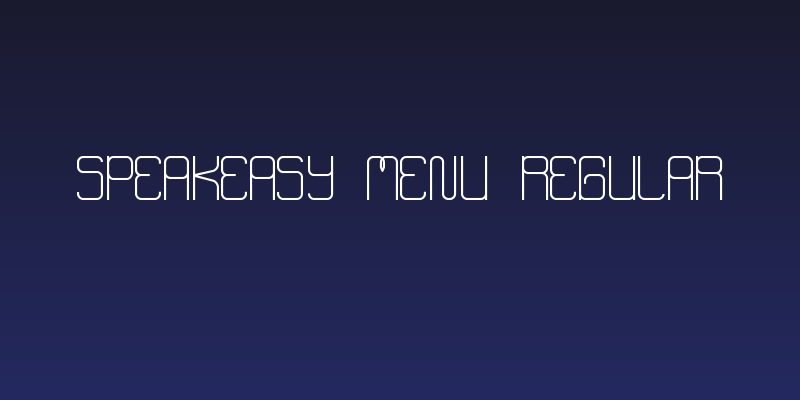 Speakeasy Menu Regular Social Header