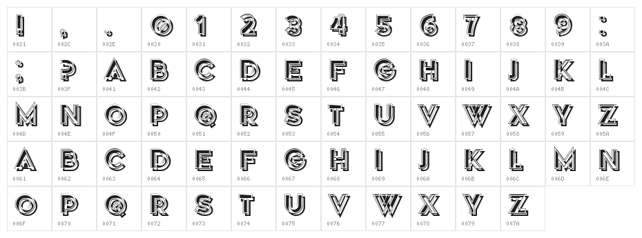 Speaker Regular Character Map