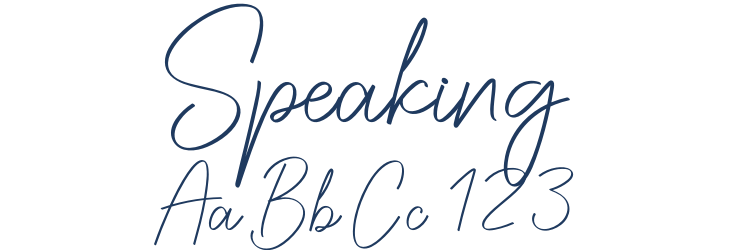 Speaking Font Preview
