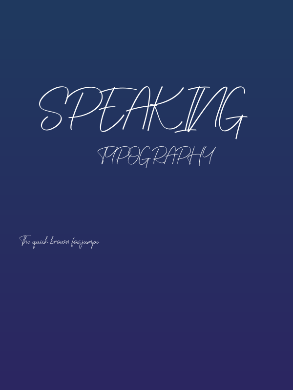 Speaking Poster