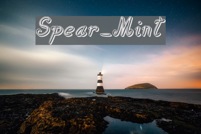 Spear_Mint Font examples