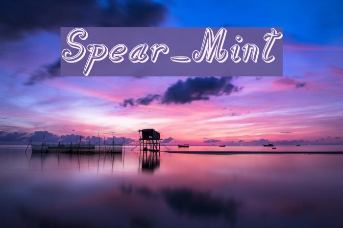 Spear_Mint Font examples
