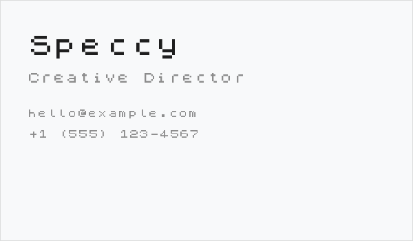 Speccy Business Card