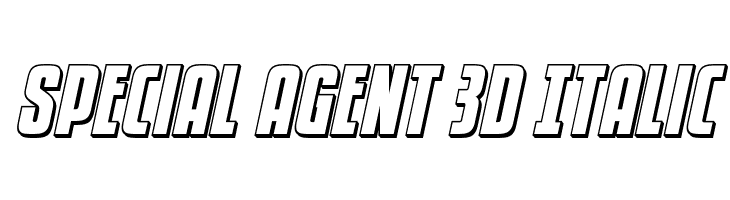 Special Agent 3D Italic  नि: शुल्क फ़ॉन्ट्स डाउनलोड