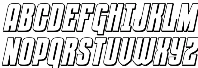 Special Agent 3D Italic Schriftart Groß
