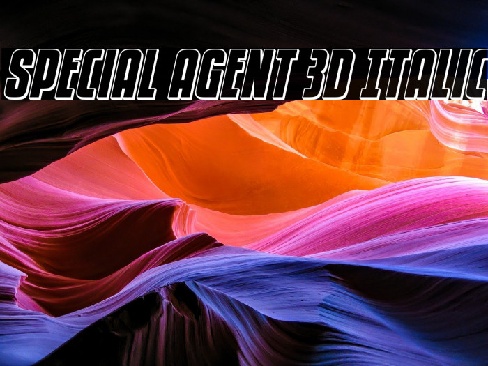 Special Agent 3D Italic Example 2