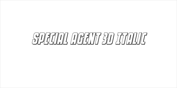 Special Agent 3D Italic Logo