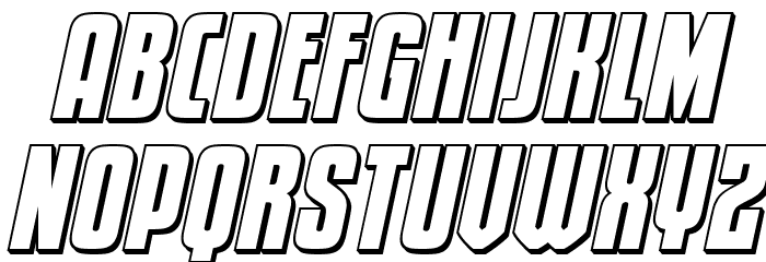 Special Agent 3D Italic Font LOWERCASE
