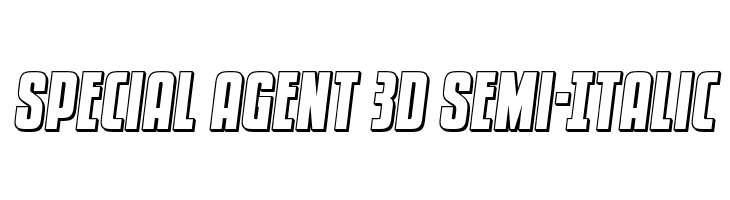 Special Agent 3D Semi-Italic  Frei Schriftart Herunterladen