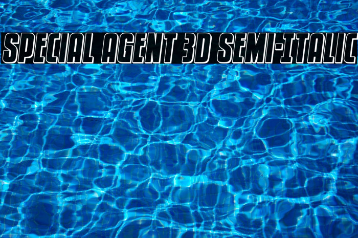 Special Agent 3D Semi-Italic Example 3