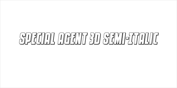 Special Agent 3D Semi-Italic Logo
