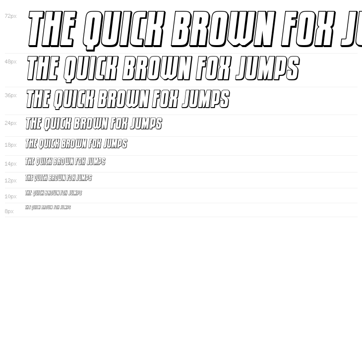 Special Agent 3D Semi-Italic Waterfall