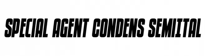 Special Agent Condens SemiItal  Frei Schriftart Herunterladen