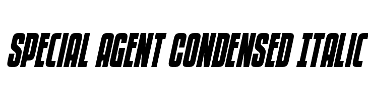 Special Agent Condensed Italic  Frei Schriftart Herunterladen