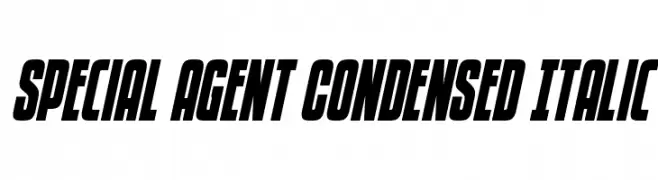 Special Agent Condensed Italic  font caratteri gratis