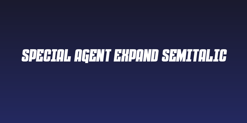Special Agent Expand SemItalic Social Header