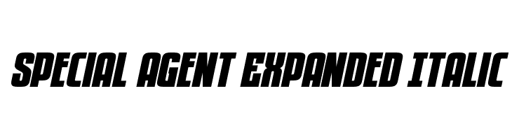 Special Agent Expanded Italic  नि: शुल्क फ़ॉन्ट्स डाउनलोड