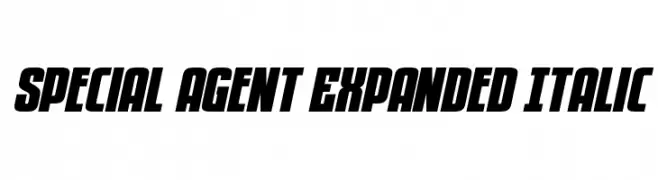 Special Agent Expanded Italic  Frei Schriftart Herunterladen