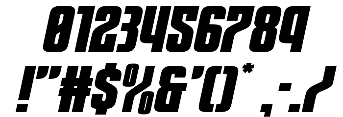 Special Agent Expanded Italic Font OTHER CHARS
