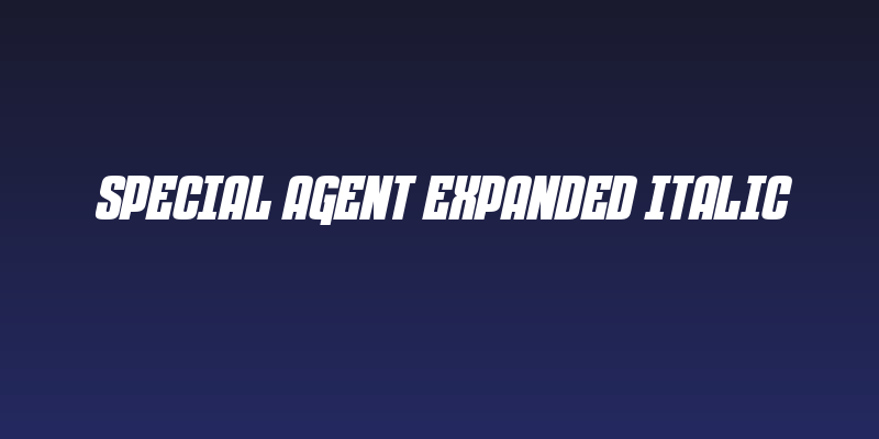 Special Agent Expanded Italic Social Header