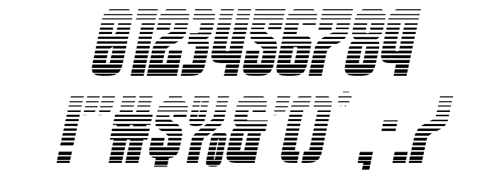 Special Agent Gradient Italic Font OTHER CHARS