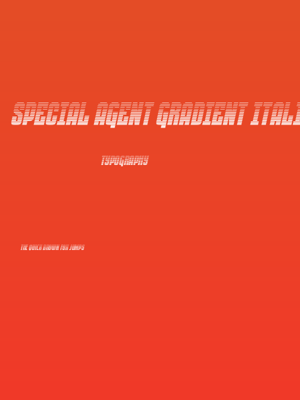 Special Agent Gradient Italic Poster