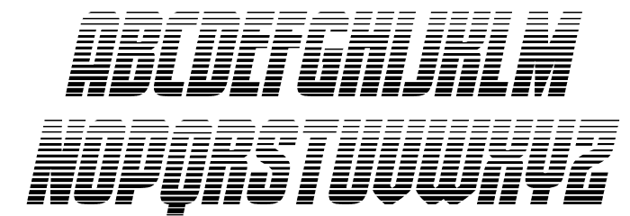 Special Agent Gradient Italic Font LOWERCASE