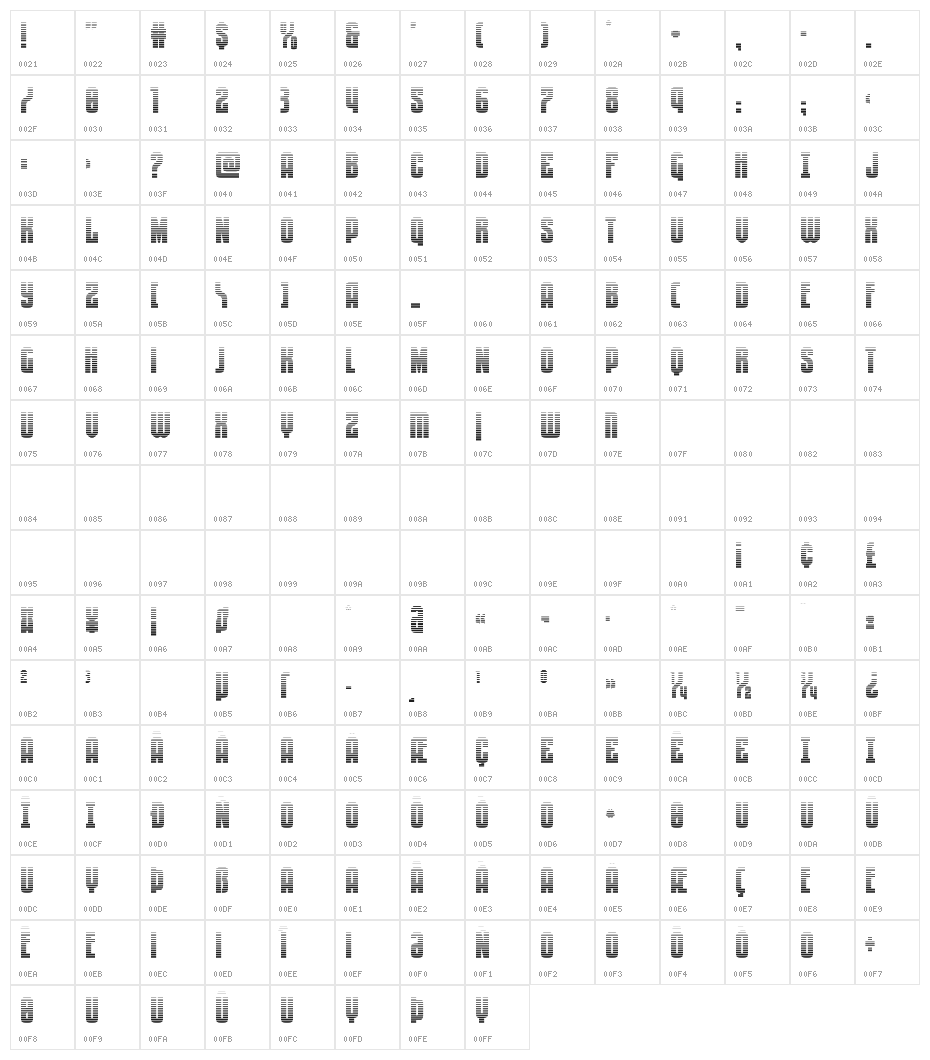 Special Agent Gradient Character Map