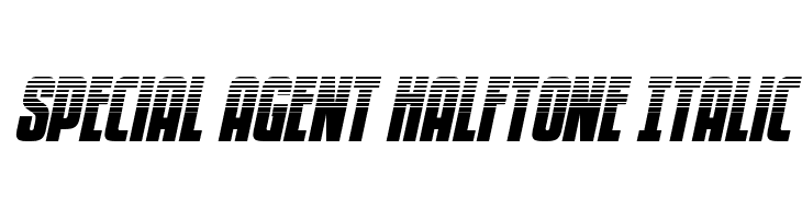Special Agent Halftone Italic  Free Fonts Download