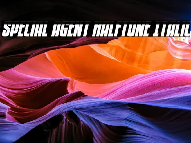 Special Agent Halftone Italic Example 3