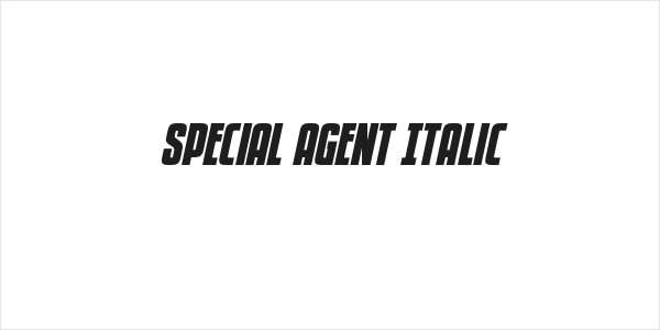 Special Agent Italic Logo