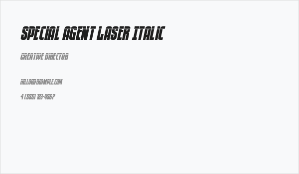 Special Agent Laser Italic Business Card
