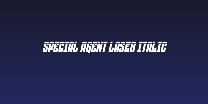 Special Agent Laser Italic Social Header