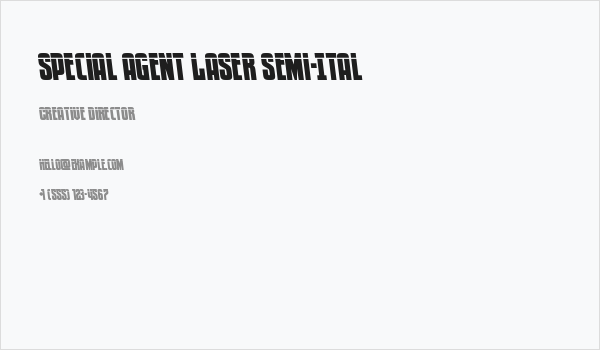 Special Agent Laser Semi-Ital Business Card
