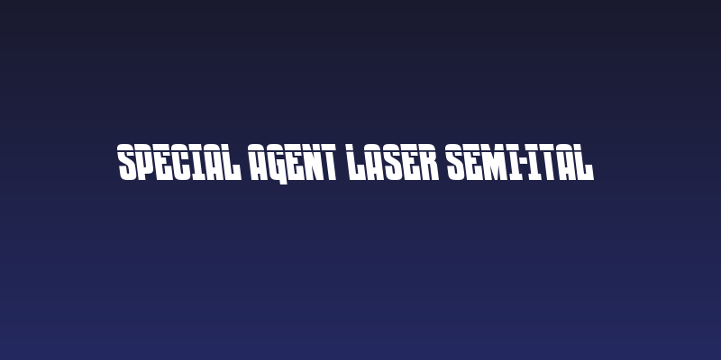 Special Agent Laser Semi-Ital Social Header
