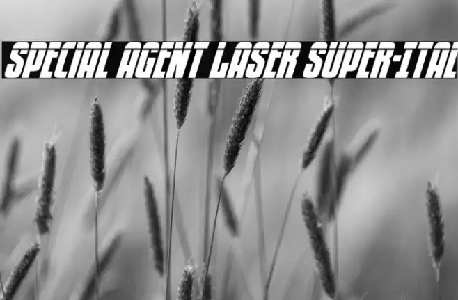 Special Agent Laser Super-Ital Font examples